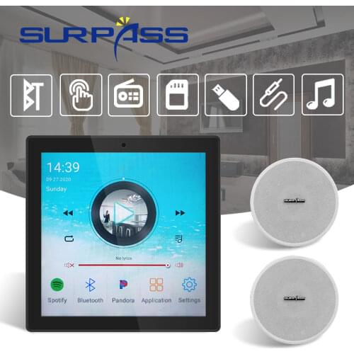 Android 7.1 WIFI Bluetooth FM Wall Amplifier Audio Ceiling Speaker Stereo Smart Digital Music Player Cheap Home Theater System