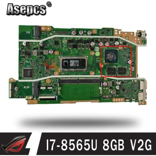 Akemy X509FL original mainboard For asus Vivobook X509F X509FB X509FJ X509FL laptop motherboard mainboard with I7-8565U 8GB V2G