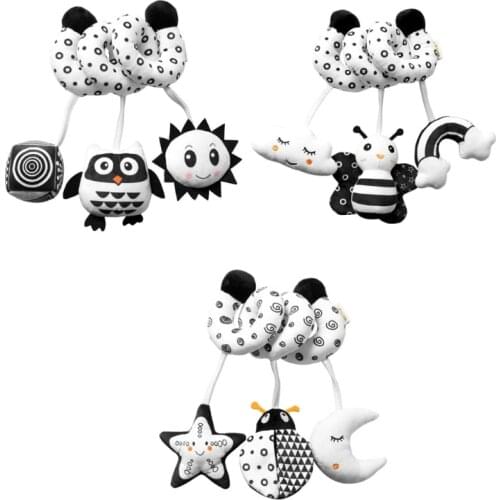 Baby Boys Girls Education Toy Soundable Music Rattle Ball for Baby Soft Cotton Plush Shaking Bell Crib Toy Car игрушки для детей