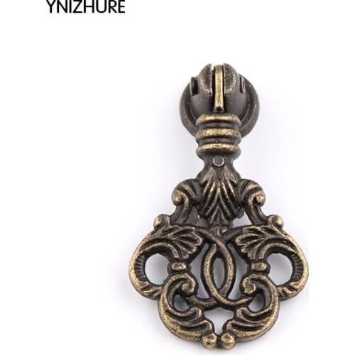 10PCS 53mm Knobs and Pulls for Cabinets Single Hole Door Knob Antique Bronze Alloy Cabinet Wardrobe Drawer Closet Pull Handle