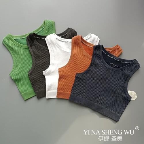 Sexy Women Yoga Gym Sports Vest Fitness Running Short Vest Solid Color Knitted Off Shoulder Gym Running Yoga Top Sportswear New