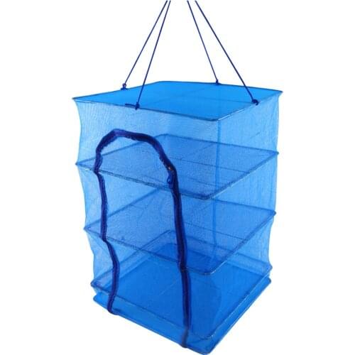 Red Foldable Net Folding Drying Rack Fish Network Mesh Hanging Vegetable Dishes Dryer Hanger Fishing Accessories