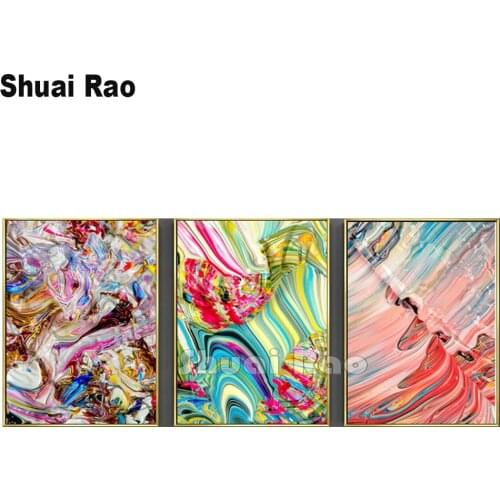 Nordic Abstract Colorful waves Diy Full Diamond 3D Diamond Painting Cross Stitch 5D Diamond Mosaic Art Diamond Embroidery decor