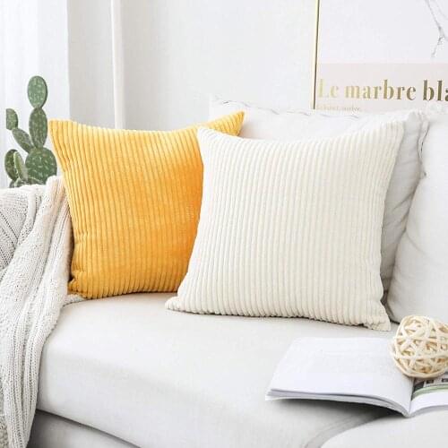 Super Soft Cushion Cover Corduroy Pillow Cover for Sofa Living Room Decoration Pillows 45X45cm Kussenhoes Home Decor