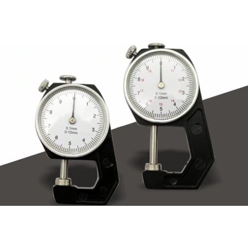 Leather Thickness Gauge Steel Pipe Steel Plate Flat Head Thickness Gauge Leather Table 0-10mm Thickness Gauge Stainless Steel