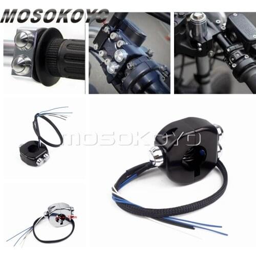 Universal Waterproof Motorcycle ON-OFF 3 Button Switches Handlebar Mount Headlight Fog Light For Start Kill Horn 1" Handlebar
