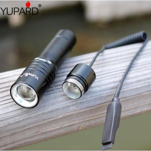 YUPARD Portable Lighting Flashlight 1 Mode T6 LED Tactical Flashlight Zoom Torch Hunting Light + rat tail switch