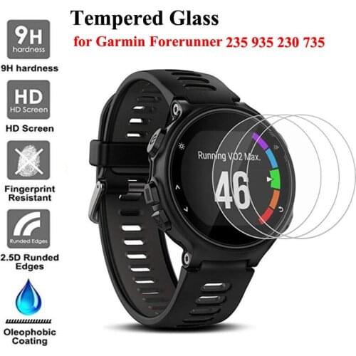 For Garmin Forerunner 235 Tempered Glass 9H Screen Protector Film For Garmin 235 935 230 735 Smart Watch Screen Protecto