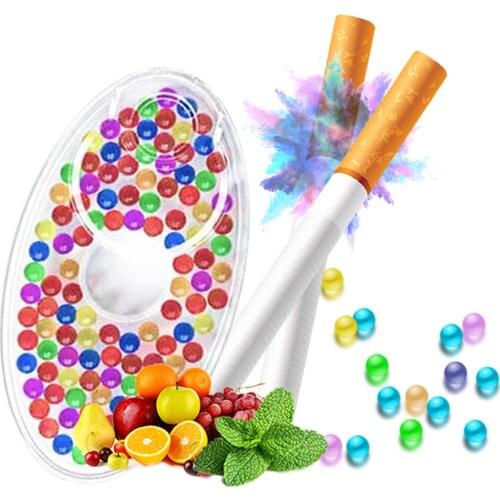 100pcs Fruit Flavor Cigarette Filter Popping Capsule ball Mint Beads Pops Beads For Smoking Holder Accessories Ice Tobacco Gift