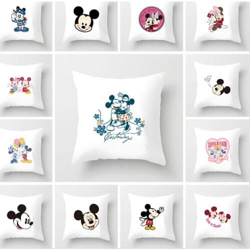 45x45cm Disney Mickey Minnie Cartoons Home pillow case Childrens room Sofa chair lovely Pillow case Decorative pillowcase