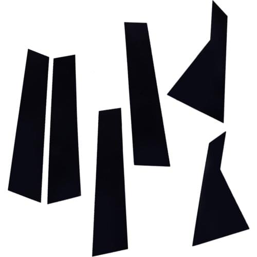 6Pcs/Set Black Car B Pillar Cover Center Piano Trim Post Door Window Fit for KIA Forte 2019 2020 2021