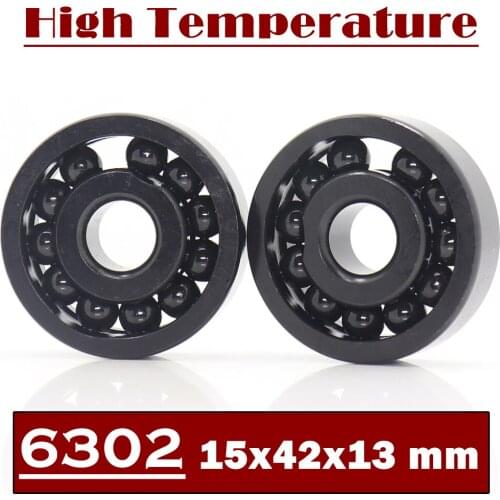 6302 High Temperature Bearing 15*42*13 mm ( 2 Pcs ) 500 Degrees Celsius Full Ball Bearings