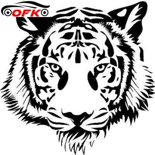 Car Sticker POWERFUL TIGER HEAD Motorcycle Decal Personality Waterproof Car-styling Animal Cover Scratches Vinyl,20cm*20cm
