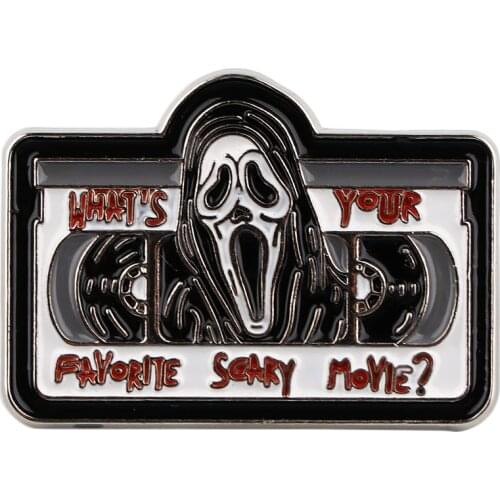 PF467 Dongmanli Horror Movie Ghost Cool Enamel Pins Brooches Woman Men Backpack Bags Badge Lapel Jewelry Friends Birthday Gifts