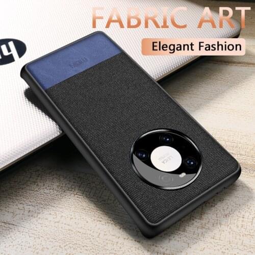 For Huawei Mate 20 X Case Cover Fabric Soft Silicone Back Coques MOFi Original Luxury Mate 30 40 Pro + Mate10 Black Capas