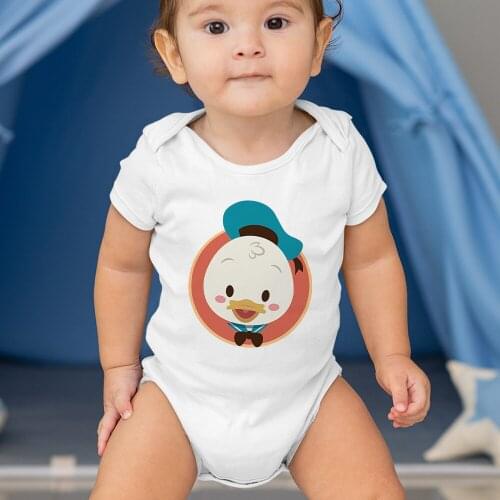 Disney Cute Donald Duck Graphic Newborn Romper Creative Personality Toddler Jumpsuit Fashion Fashion Infant Bodysuits