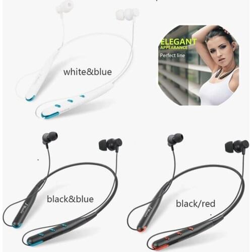 New Neck Bluetooth Earphone Stereo Bass Wireless Headphone Neckband HiFi Hanging Headset Built-in Mic Support TF Card Magnet
