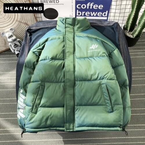 Reflective Winter Parka Coats Mens New Letter Printed Parkas Jacket Male Thick Warm Streetwear Jacket Men Outerwear Jackets Top