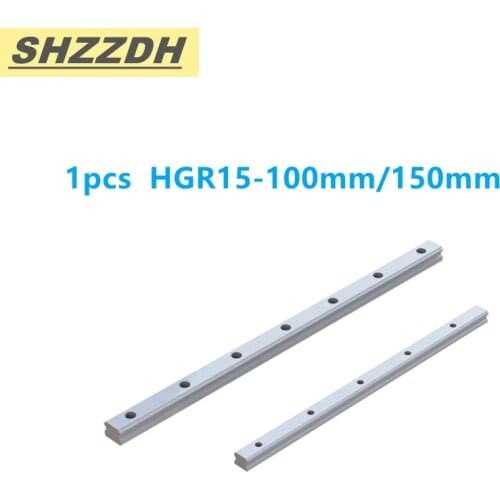 High quality 1pc HGR15 length 100mm 150mm square linear guide for HGH15CA/flange HGW15CC CNC engraving machine