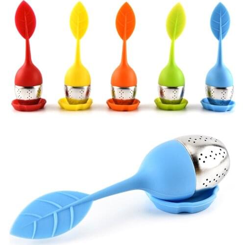Leaves Silicone Tea Infuser Leaf Tea Filter Diffuser Reusable Tea Strainer Spice Loose Tea Leaf Herbal Tool Teapot Teabags