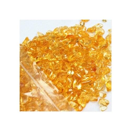 Natural yellow crystal gravel large particles nunatak crystal stone decoration