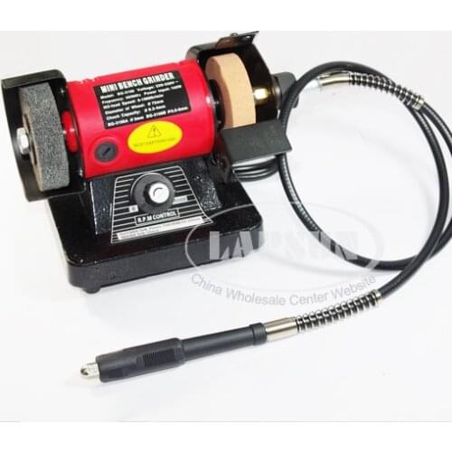 New 3" inch Mini Bench Grinder with Rotary Die Flex Shaft Buffer Sharpener Polisher Polish 10000rpm 120W 220V 50 / 60Hz
