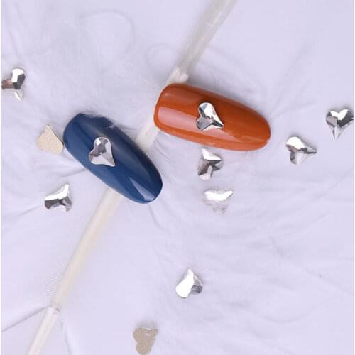 New 10 flat back color heart-shaped nail water drill for nail art decoration