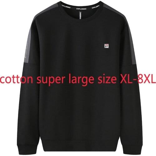 New Arrival Super Large Autumn Men Long Sleeve Loose Spring Fashion O-neck Casual Knitted T Shirt Plus Size XL2XL3XL4XL-7XL8XL