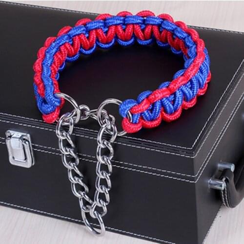 New Braided Dog Collar Large Dog German Shepherd Walk The Dog P Chain Adjustable Pet For Medium Large Dogs New Dog Accessories