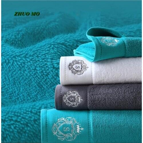 2pcs 5 Star Luxury Hotel Satin Towel Bathroom 100% Cotton Couple Gift Shower For Home 35*78 cm White Blue Gray 3 Colour Towel