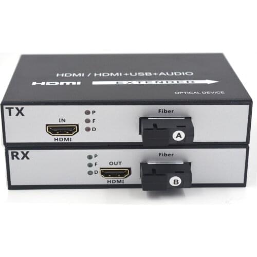 Premium HDMI Extender Uncompressed, 1080P HDMI over Fiber Optic up to 20Km, Include Transmitter and recevier