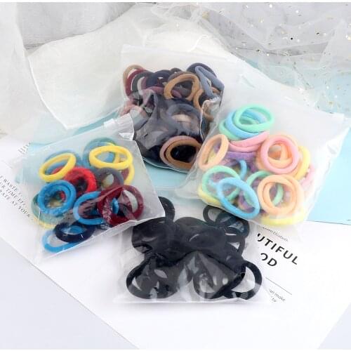 30/50/100pcs Fashion Colorful Hair Bands High Elastic Seamless Hair Ties Girls Women Hair Accessories Scrunchies Ponytail Holder