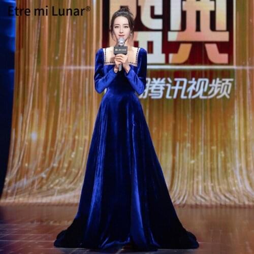 Sexy Evening Dresses 2021 Backless Sweetheart Dark Blue Long Sleeves Beading Evening gown quinceanera dresses LD04332