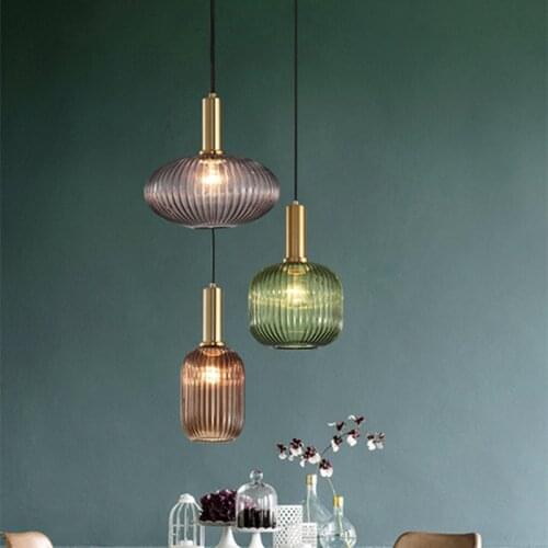 Nordic Modern Pendant Lights E27 Glass Pendant Lamp For Dining Room Bar Bedside Restaurant Deco Hanging Lamp Suspension Fixtures