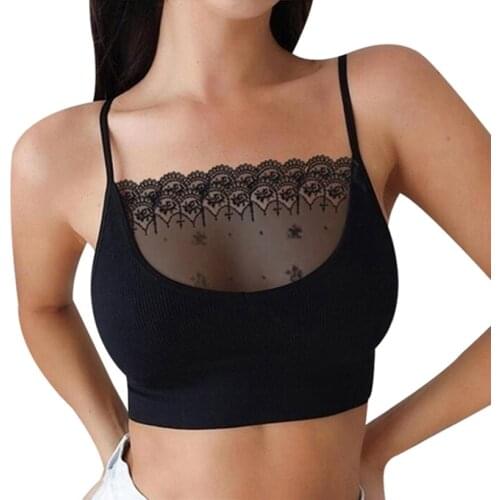 Sexy Lace Strap Backless Short Women Crop Top Nightclub Solid Black Beach Boho Female Camis Top Girls Tank Top Summer 2021