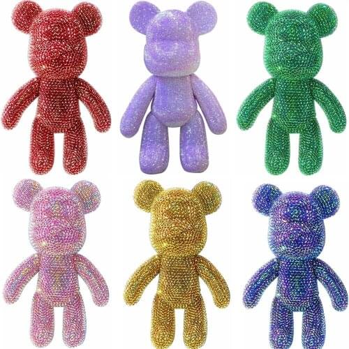 Creative Handmade DIY Diamond Painting Violent Bear Sticky Diamond Doll Valentines Day Gift Cute Doll Decoration Toy