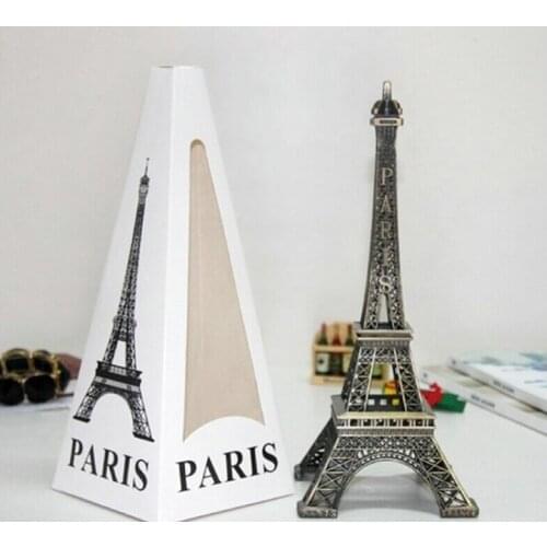 Home Decor Metal Crafts Creative Romantic Eiffel Tower Model Fashion Souvenirs Ornaments for Home New Year Gift