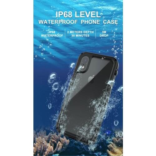 Ip68 Waterproof Shock Dirt Metal Armor Cover Phone Case For Iphone X Xs Xr Xs Max 2m 30 Mins Proof Water Case For Iphone 11 Pro