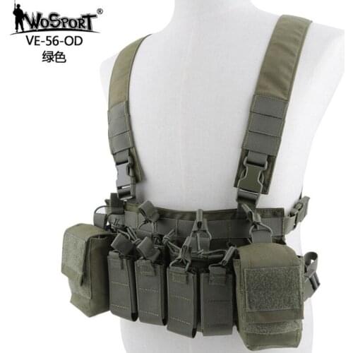 Wosport Tactical Vest Special Forces Multifunctional Combat Harness Outdoor Swat Hunting Battle Light Waistcoat Solid Chest Rig