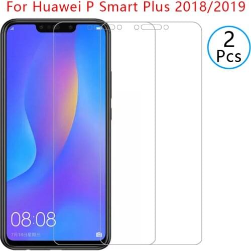 Tempered glass screen protector case for huawei p smart plus 2018 2019 cover on psmart smar smat samrt protective phone coque 9h