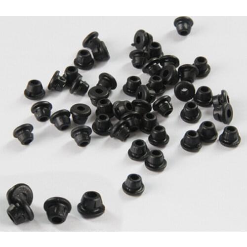 100 X Black Rubber Tattoo Needle Grommets T Type Band Buckles Pincushion Ring Bump Protection
