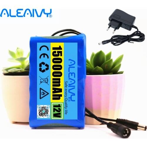 18650 3S2P 12v 15000mah Li-ion Battery Rechargeable DC 12.6 V 15Ah CCTV, Camera, Monitor Spare Battery Pack + Charger