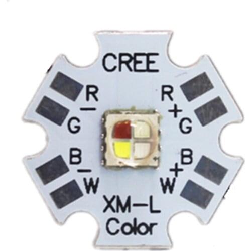 5pcs 10w Cree XLamp XM-L XML RGBW RGB White or RGB Warm White Color High Power LED Emitter 4-Chip 20mm Star PCB Board