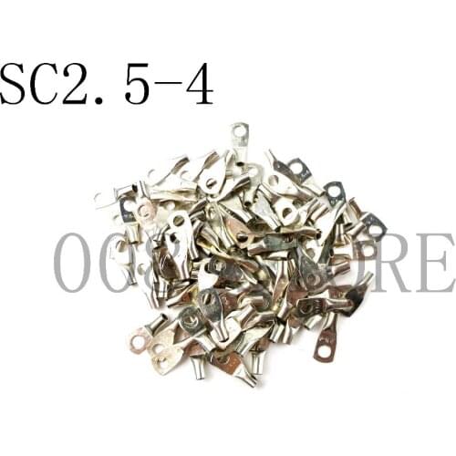 50pcs Snapshot of copper terminals SC2.5-4 copper nose Copper cable terminal Copper tin plated terminals