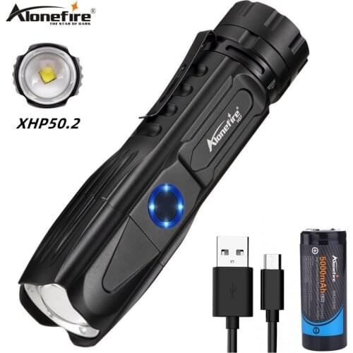 Alonefire H37 Brightest xhp50.2 High powerful rechargeable LED Flashlight lanterna Tactical Light 26650 Camping Hunting Lamp