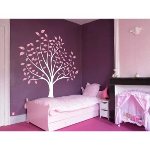 Nursery Tree Large Wall Forest Kids Decal Branches and Leaves Tree Wall Stickers Baby Bedroom Wall Art Poster Vinyl Murals A155