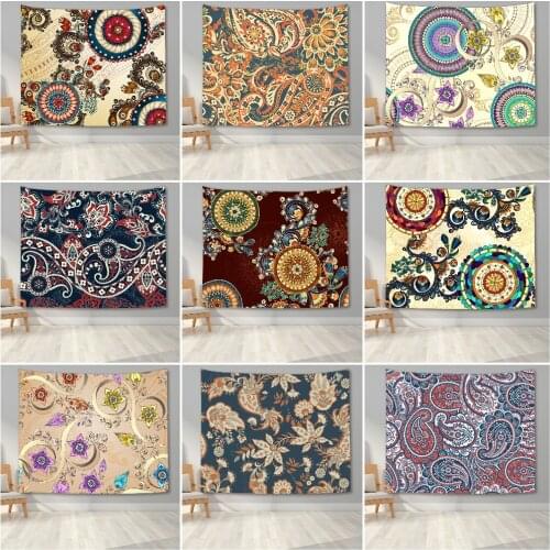 Abstract Flowers Patter Tapestry Wall Hanging Tapestry Bohemian Style Wall Tapestries Blanket For Bedroom Living Room Decor