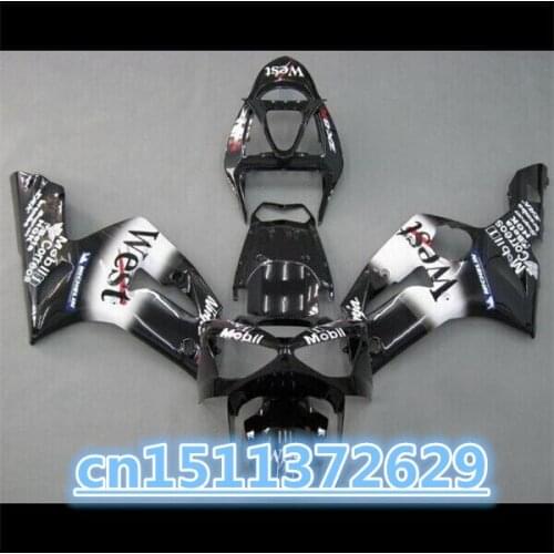 ABS Motorcycle Fairing kit Fits KAWASAKI Ninja ZX6R 636 03 04 ZX 6R 2003 2004 zx6r 03 04 WEST White black Fairings set