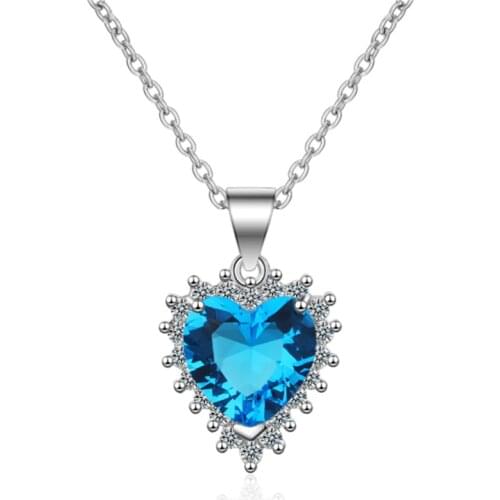 Korean version of personality temperament fashion sweet versatile two-color love short silver plated necklaces SE047