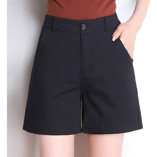Summer Bermuda Shorts For Women Cotton High Waist Casual Wide Leg Pants Plus Size 5xl 6xl Clothes